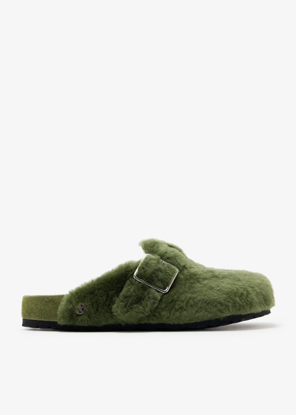 shearling clogs birkenstock