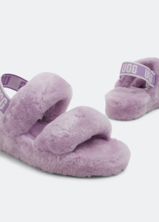 Purple ugg sandals on sale