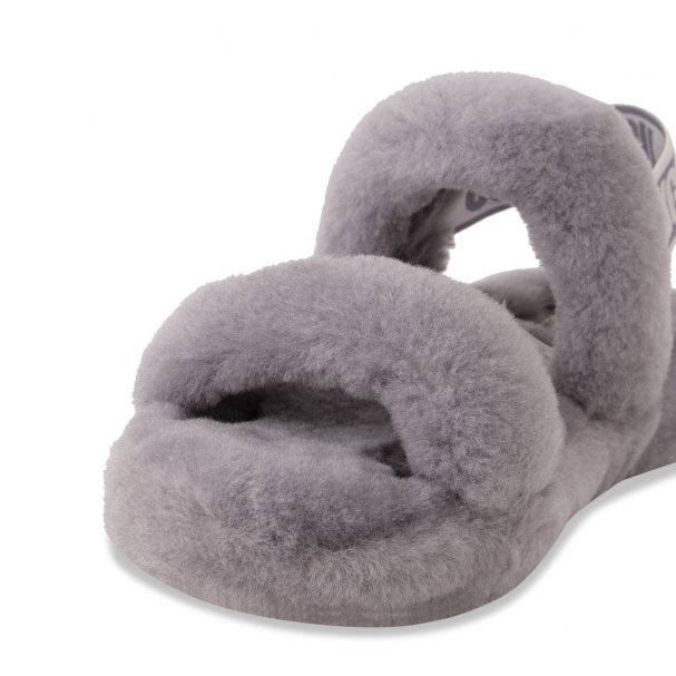 Grey ugg sliders top
