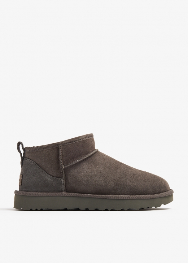 Ugg mini boots grey hot sale