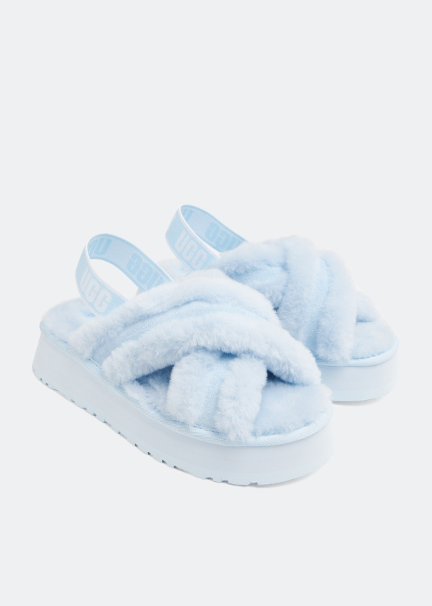 UGG Disco Cross slides for Women Blue in KSA Level Shoes