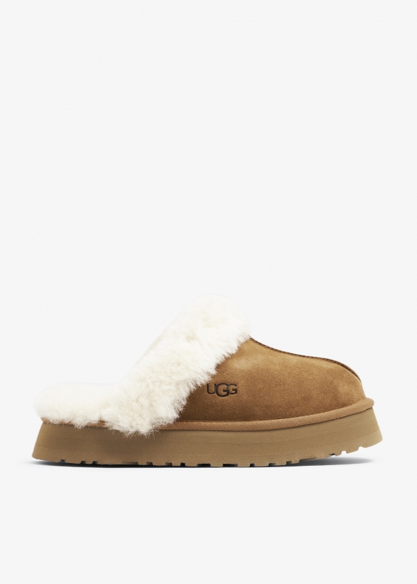 UGG Disquette slippers for Women Brown in Kuwait Level Shoes