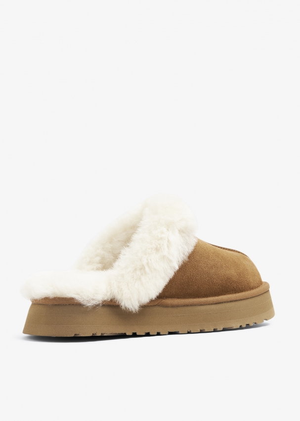 Ugg Disquette slippers for Women Brown in KSA Level Shoes