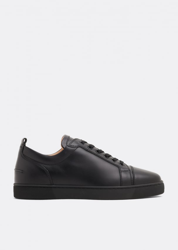  Christian Louboutin Men's Louis Junior Suede Low Top Black  Sneakers (us_Footwear_Size_System, Adult, Men, Numeric, Medium, Numeric_7)