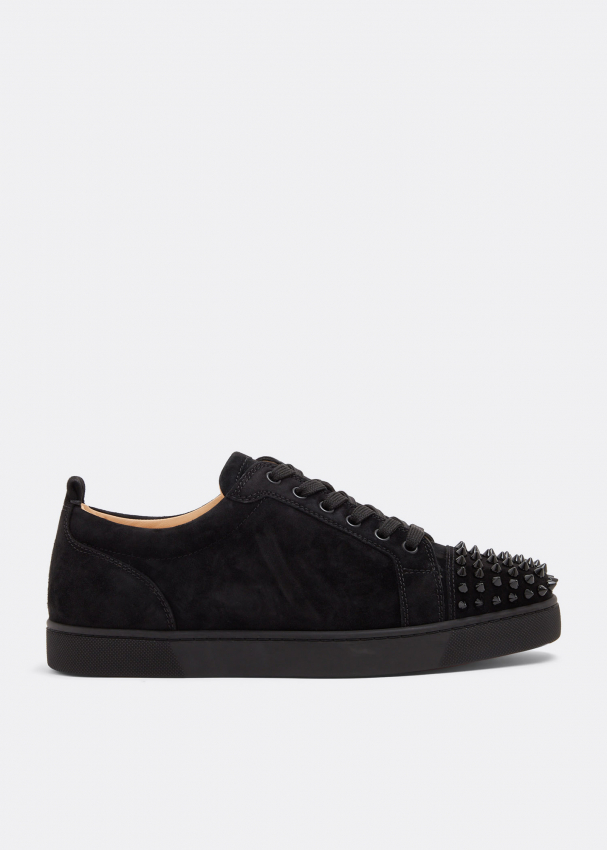 Christian louboutin grey suede trainers on sale