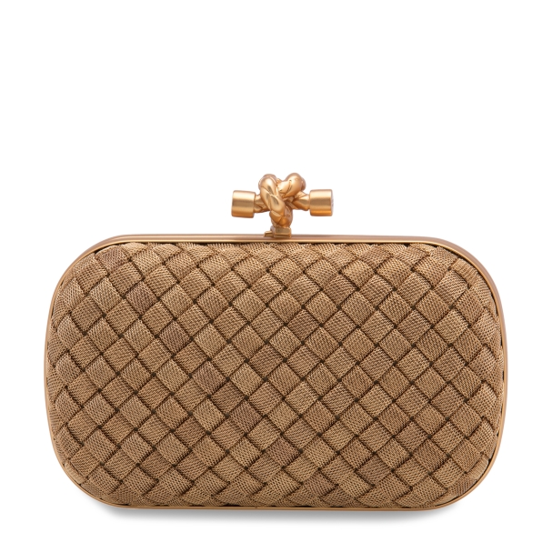 Gold bottega new arrivals veneta clutch