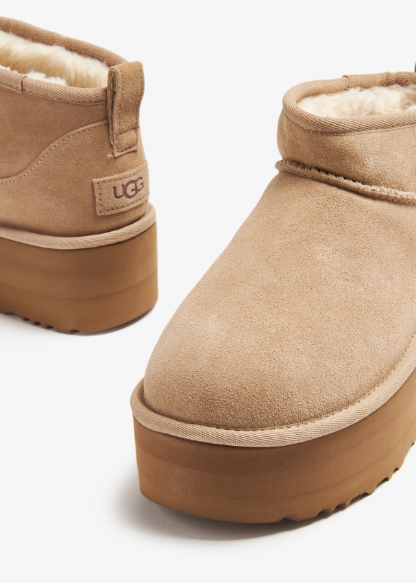Ugg Classic Ultra Mini platform boots for Women Beige in UAE