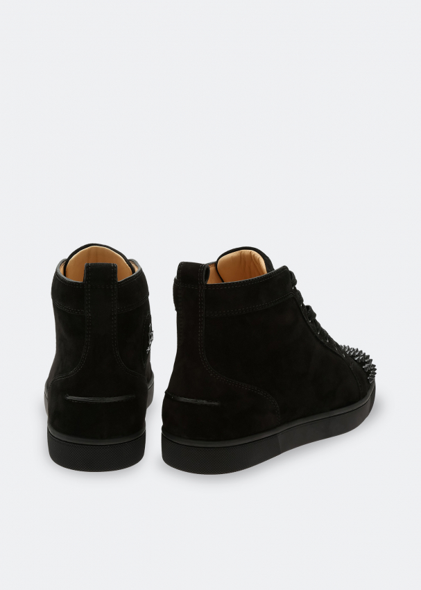 Lou Spikes - High-top sneakers - Suede - Black - Christian Louboutin