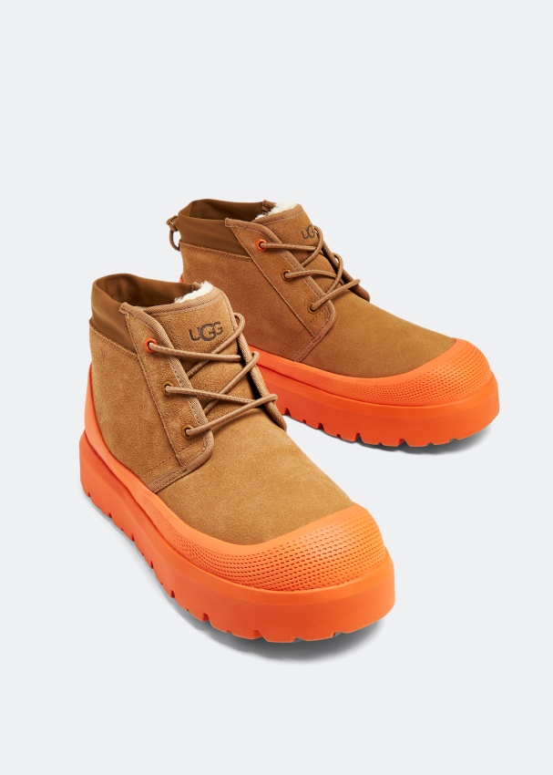 Orange uggs shop with fur