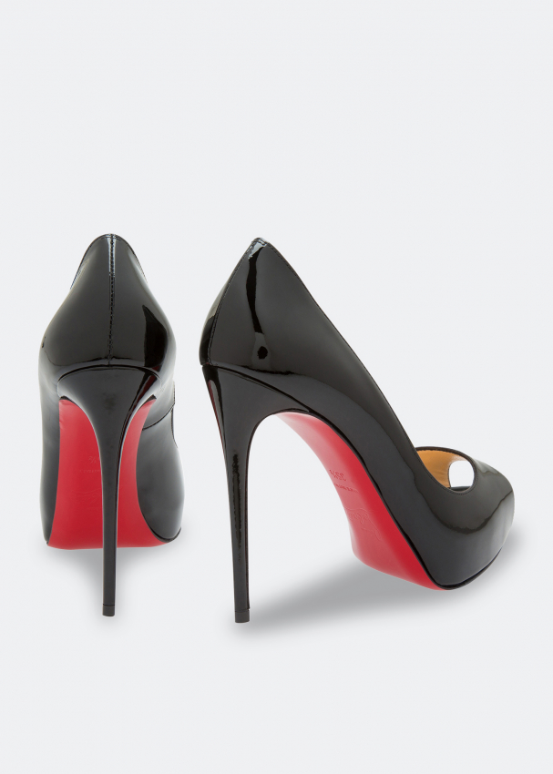 louis vuitton black red bottom heels