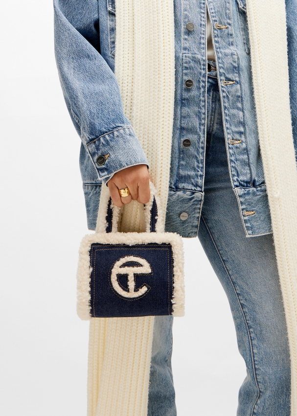 Telfar x UGG Medium Shopping Bag Medium Denim in Cotton with