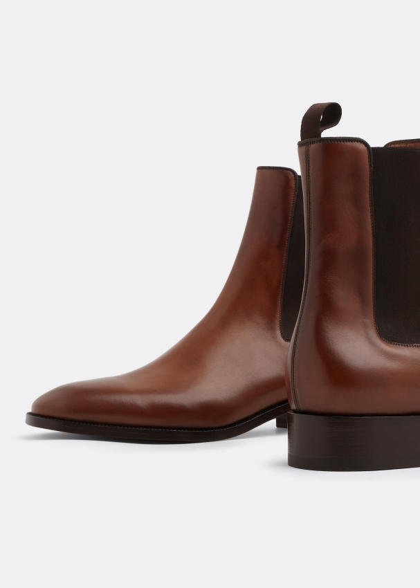 Christian Louboutin Samson Leather Boots in Brown for Men