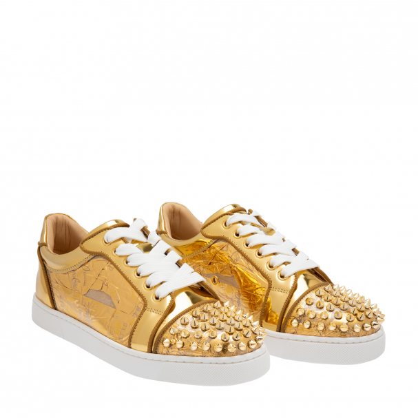 Christian louboutin sneakers gold outlet