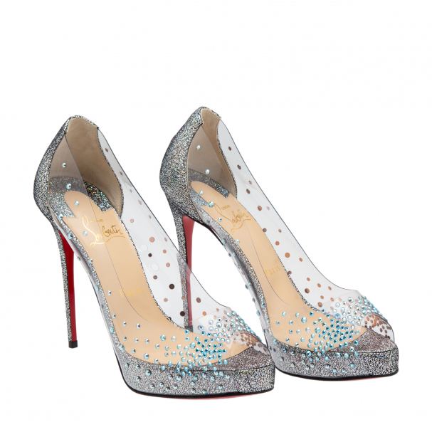 Christian Louboutin PVC And Glitter Leather Very Strass