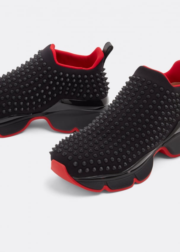 Christian Louboutin Spike sock sneakers for Men - Black in Kuwait