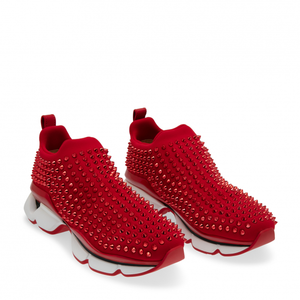 Red spiked sale louboutin