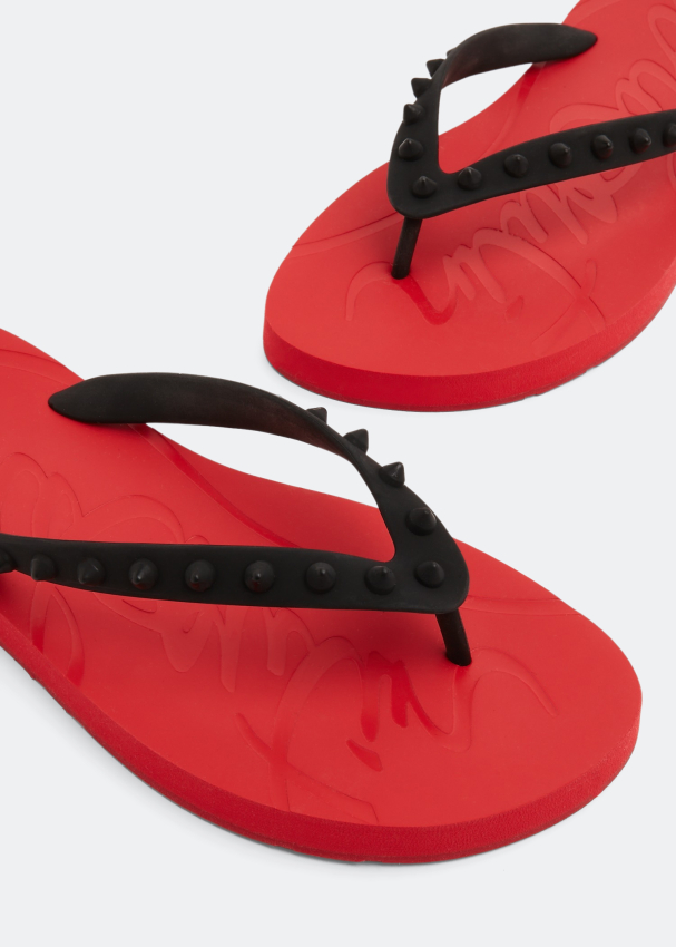 Christian Louboutin Loubi Flip Thong Sandals - Black - Flip-Flops