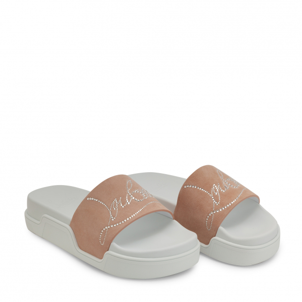 louboutin pool slides women's