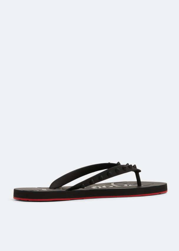 Christian Louboutin Loubi flip flops for Women - Black in UAE