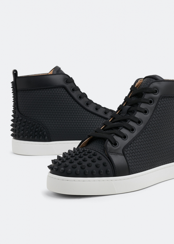 Christian Louboutin Black Louis Spikes Sneakers for Men