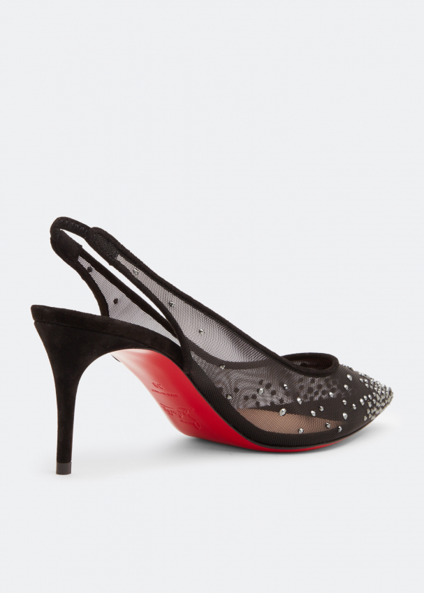 Follies strass cloth heels Christian Louboutin Black size 37 EU in