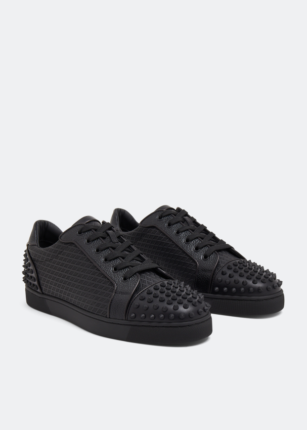 Seavaste 2 - Low-top sneakers - Calf leather and spikes - Black - Christian  Louboutin
