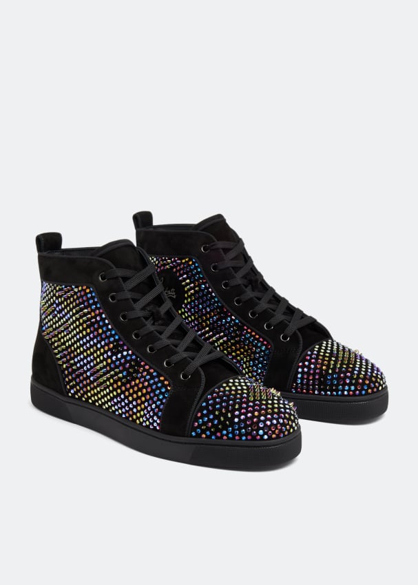 Mens black louboutin sneakers outlet