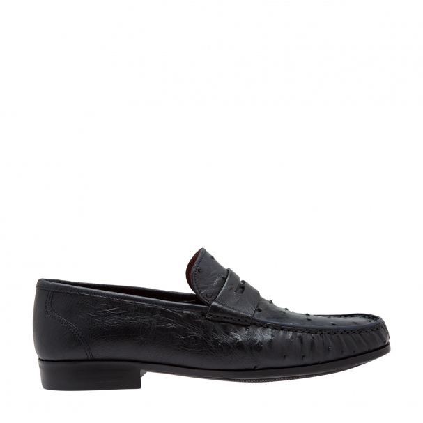 Magnanni Ostrich loafers for Men - Black in UAE | Level Shoes