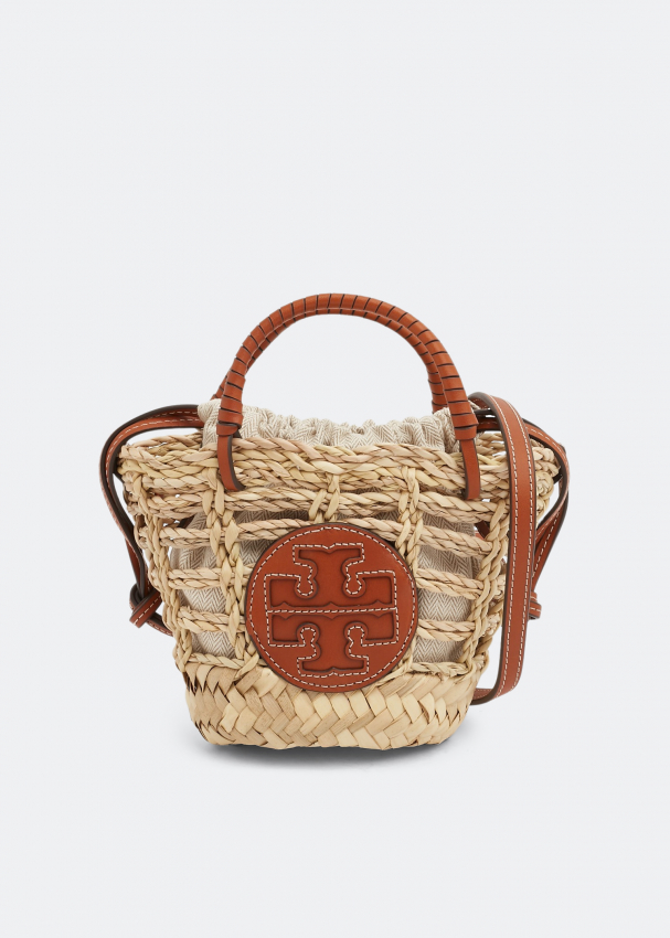 Tory Burch Ella Straw mini tote bag for Women - Beige in KSA Tory Burch Ella Straw mini tote bag for Women - Beige in KSA