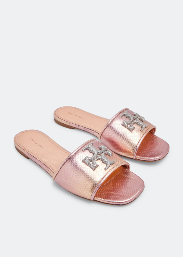 Tory burch shell pink slides cheap