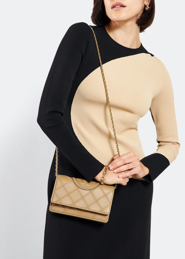 Tory Burch Fleming soft chain wallet for Women Brown in UAE Level Shoes