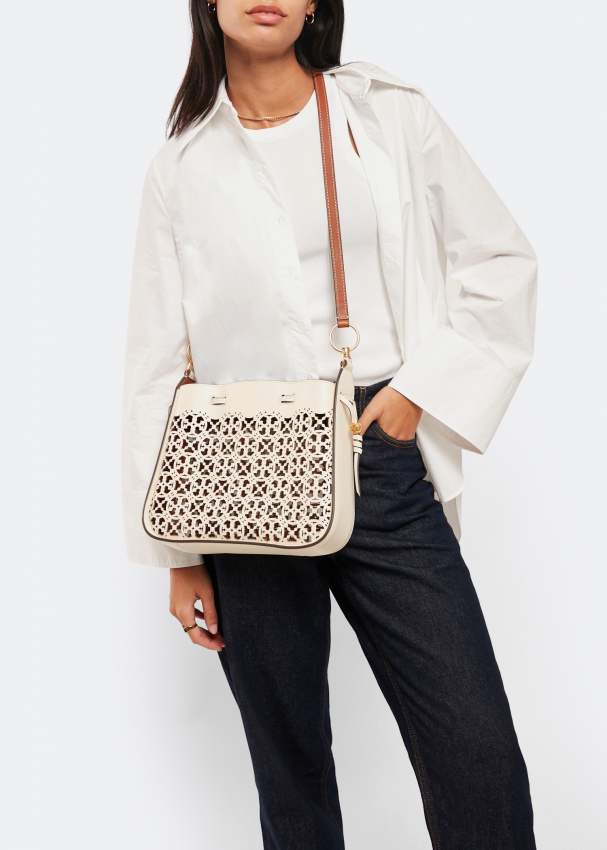 T Monogram Laser-Cut Bucket Bag: Women's Handbags | Crossbody Bags | Tory  Burch EU