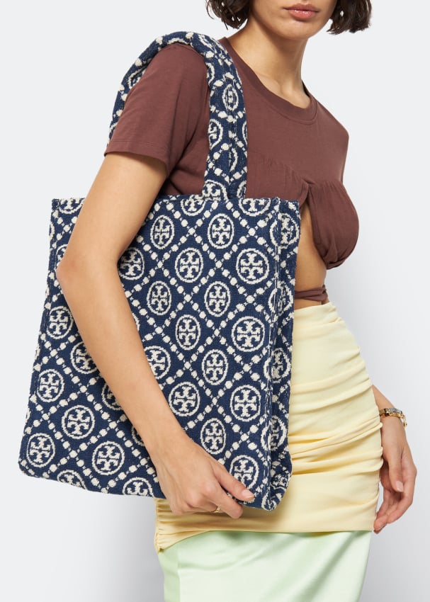 T Monogram Terry Tote: Women's Designer Tote Bags