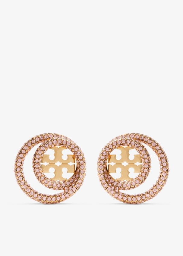 Miller double ring stud earrings