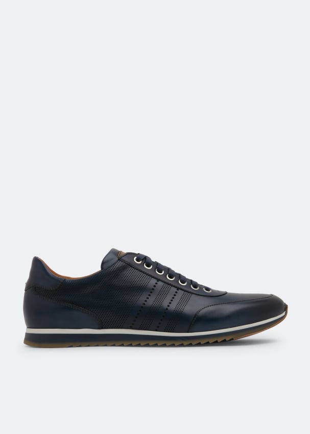 Magnanni Leather sneakers for Men - Blue in KSA | Level Shoes