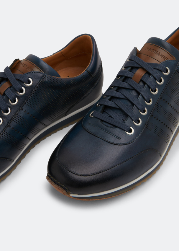 Magnanni Leather sneakers for Men - Blue in KSA | Level Shoes