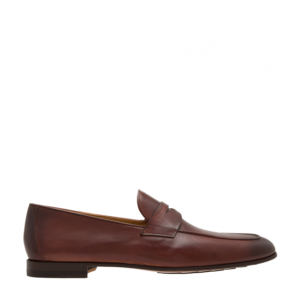 Magnanni Leather Penny loafers for Men - Brown in UAE | Level Shoes