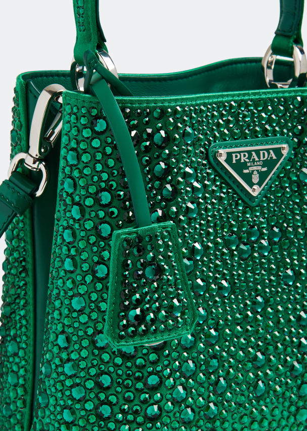 PRADA Panier Satin Bag With Crystals