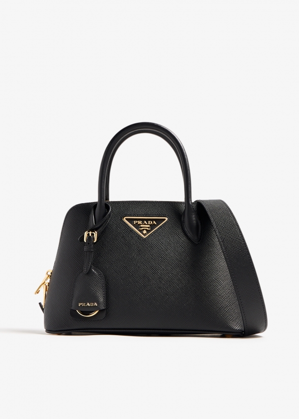 Triangle leather bag Prada White in Leather - 38521542