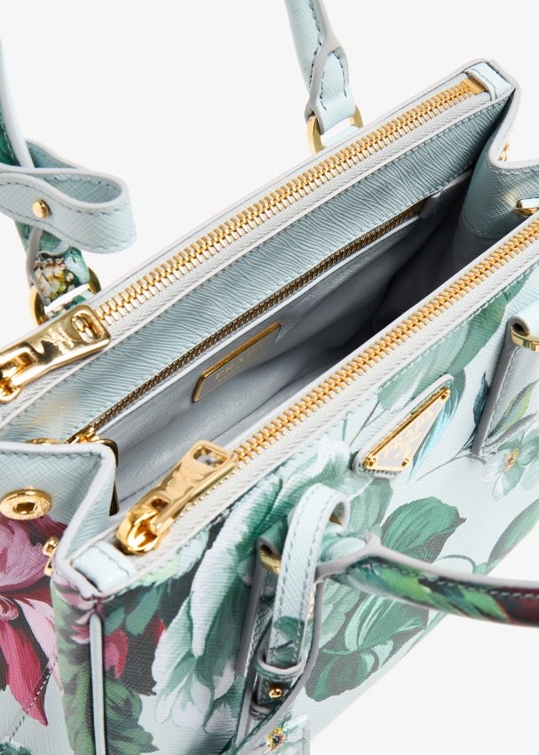 Printed leather bag best sale
