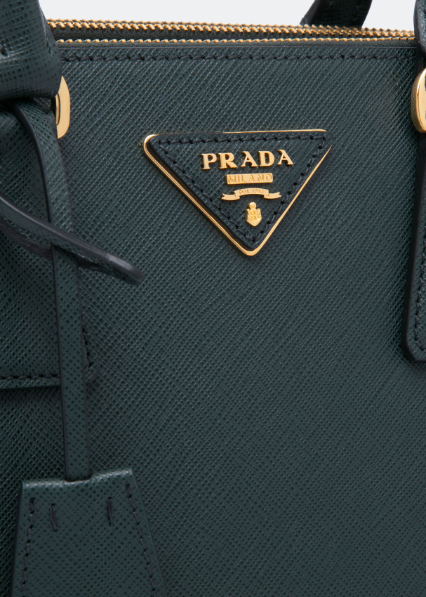 Prada Galleria small leather bag for Women - Green in KSA