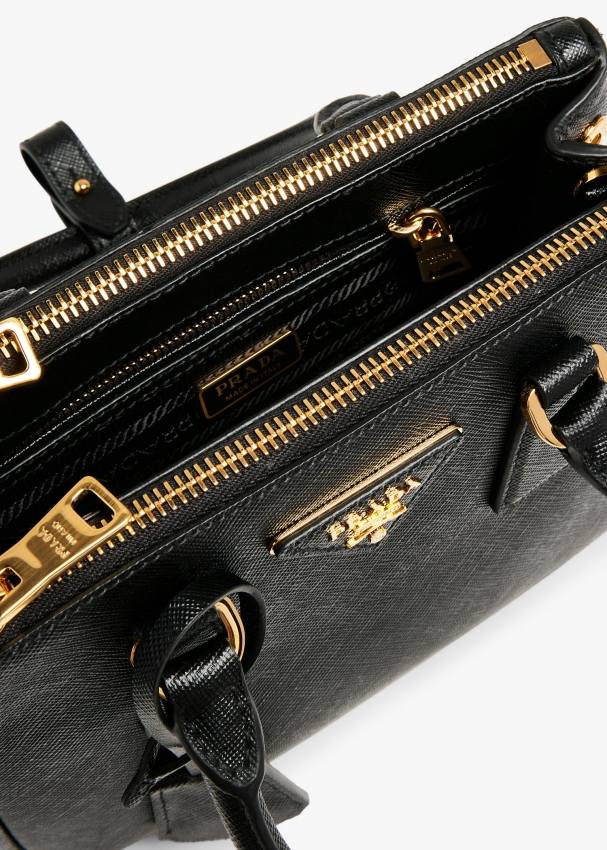 Prada Galleria leather mini bag for Women Black in UAE Level Shoes