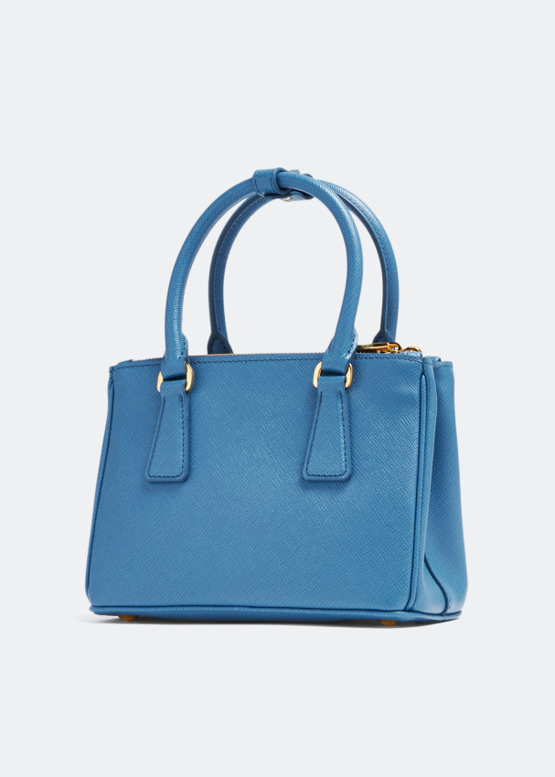 Prada Galleria leather mini bag for Women - Blue in KSA