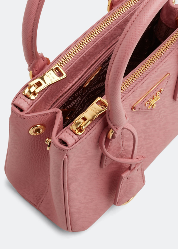 Prada - Micro Galleria Tote Bag - Women - Leather - Os - Pink