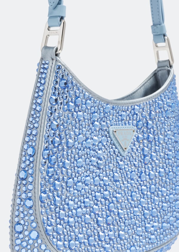 Prada - Women's Cleo Bag with Crystals Shoulder Bag - Pink - Satin