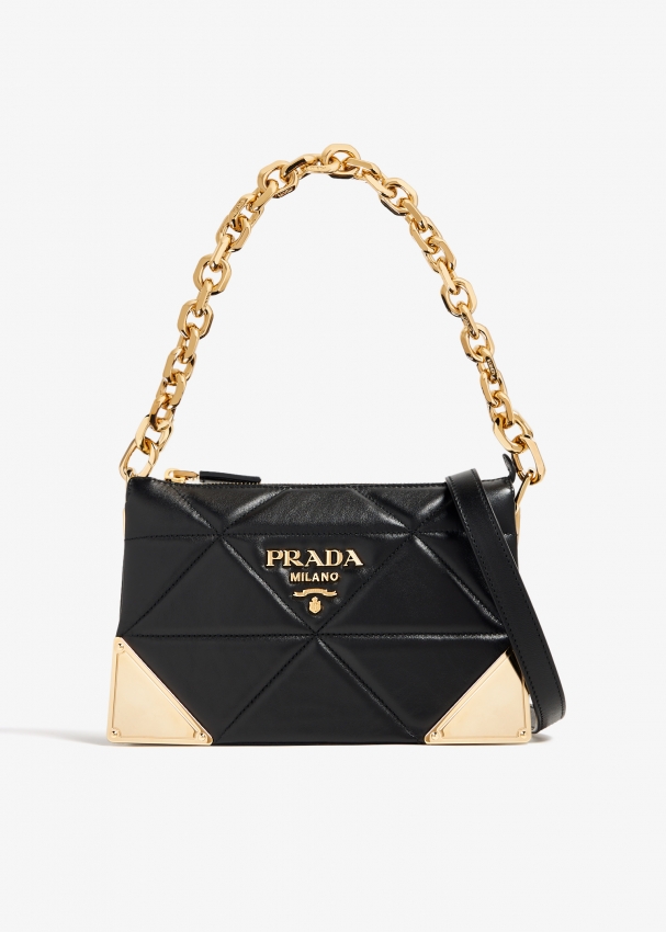 Prada Quilted leather shoulder bag for Women Black in UAE Level Shoes