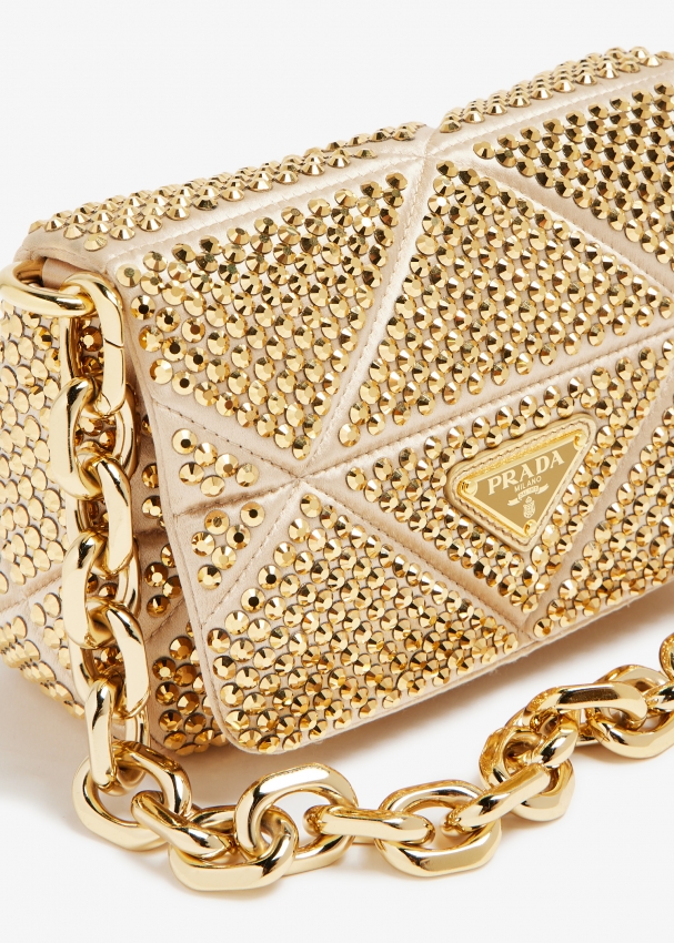 Prada clearance gold clutch