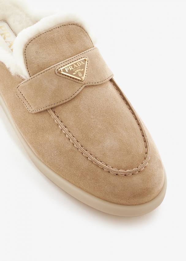 Prada suede mules shop
