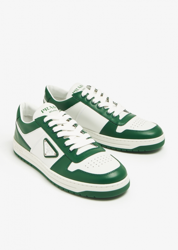 Prada Smooth Leather Sneakers - White | Editorialist