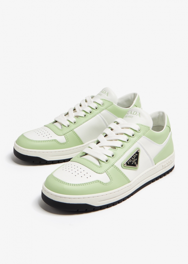 Prada Monochrome Sneakers in White | Lyst Australia